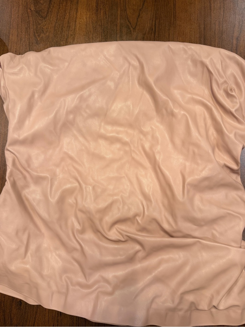 Zara Soft Blush Pink Faux Leather Top